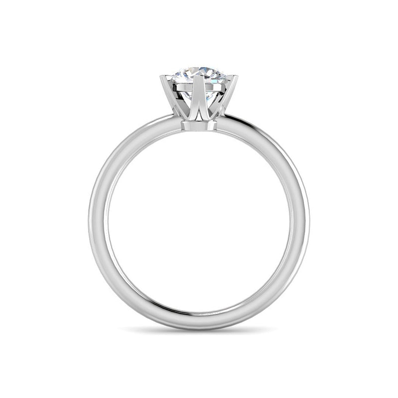 6-Prong Round Solitaire (White Gold)