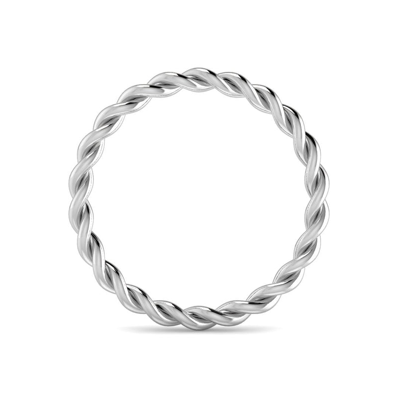Twist Gold Band (White Gold)