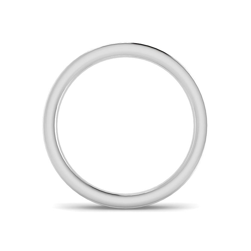 Rounded Square Band 3mm (White Gold)