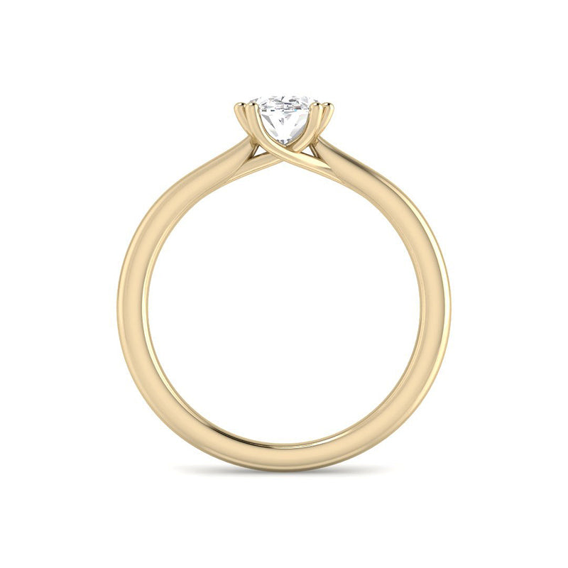 Double Prong Oval Solitaire (Yellow Gold)