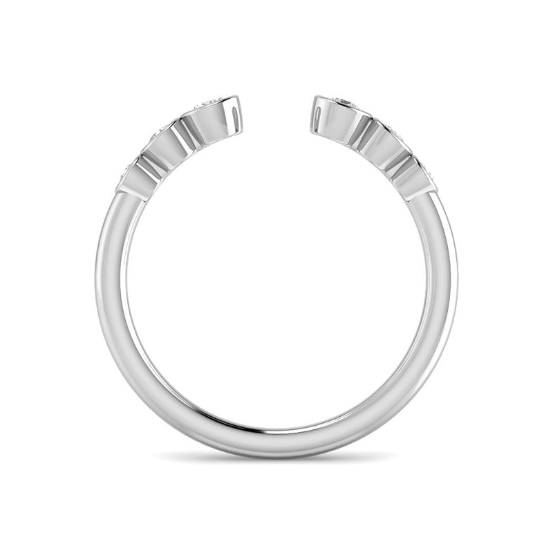 Open Bezel Diamond Band (White Gold)