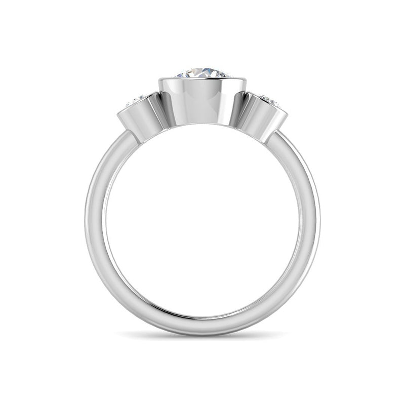 Round Bezel Trilogy (White Gold)