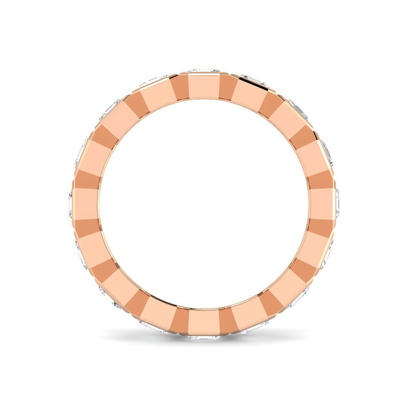 Asscher Bezel Eternity Band (Rose Gold)
