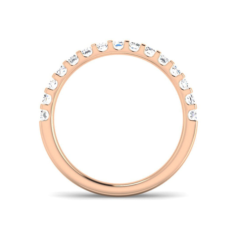 Straight Baguette Half Eternity Band (Rose Gold)