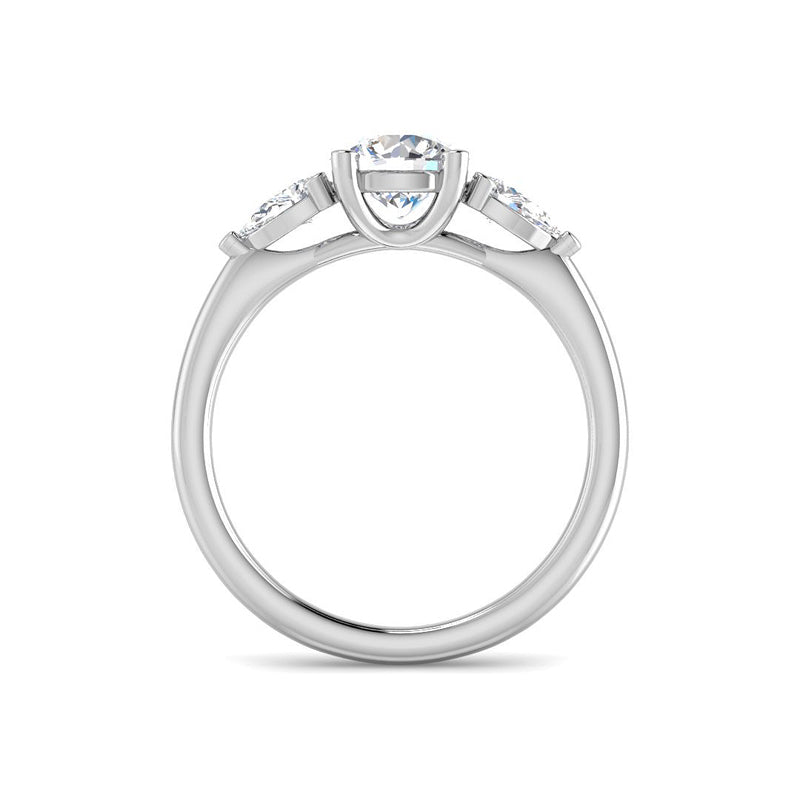 Trilogy Setting w. Pear Sides (White Gold)