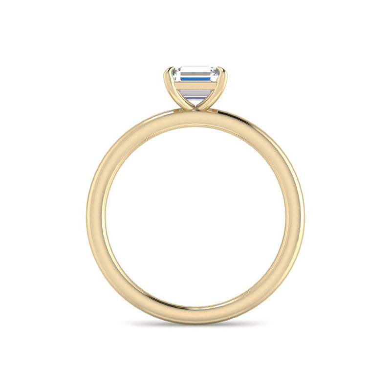 Asscher Solitaire Classic Basket Setting (Yellow Gold)