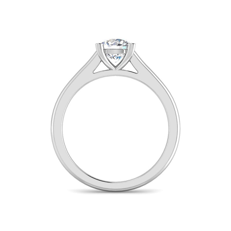 Round Solitaire Cathedral Setting (White Gold)