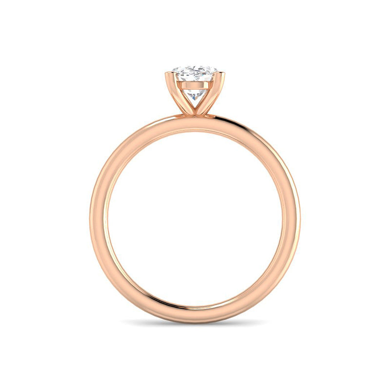 4-Prong Oval Solitaire (Rose Gold)