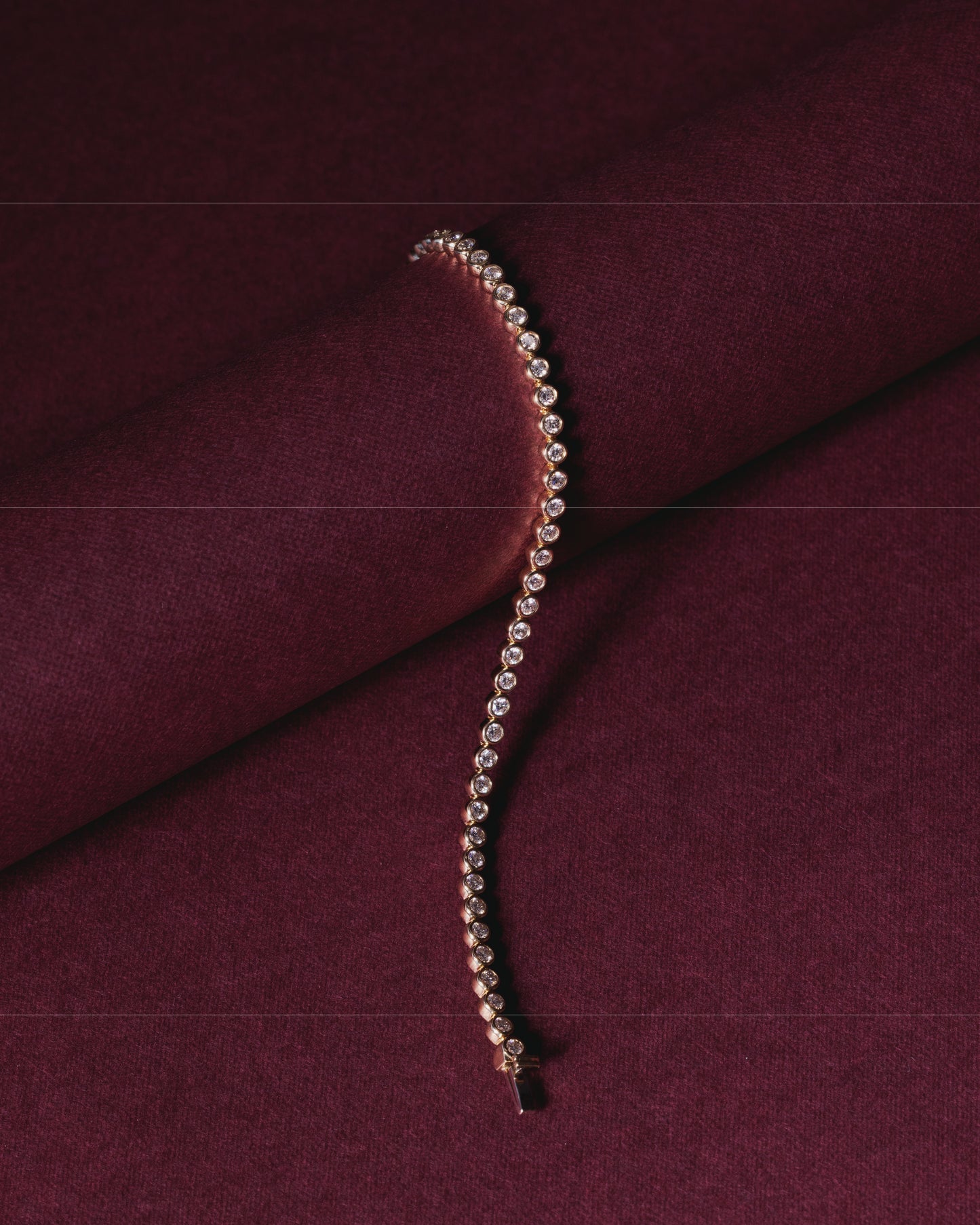 2.94 ct Bezel Set Tennis Bracelet (Rose Gold)