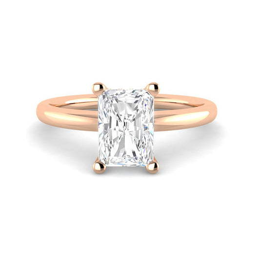 Emerald Cut w. Hidden Halo (Rose Gold)