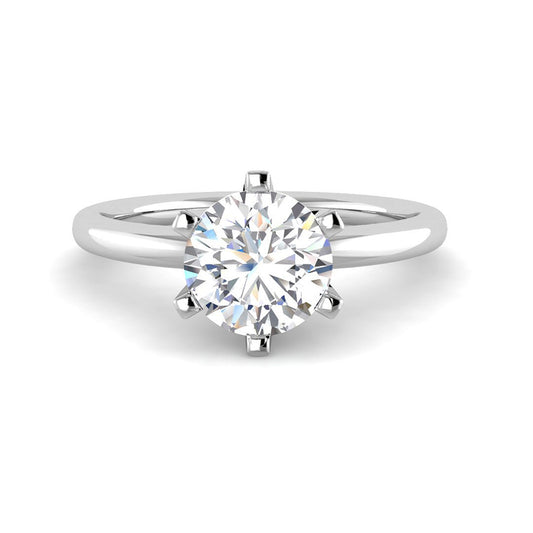 6-Prong Round Solitaire (White Gold)