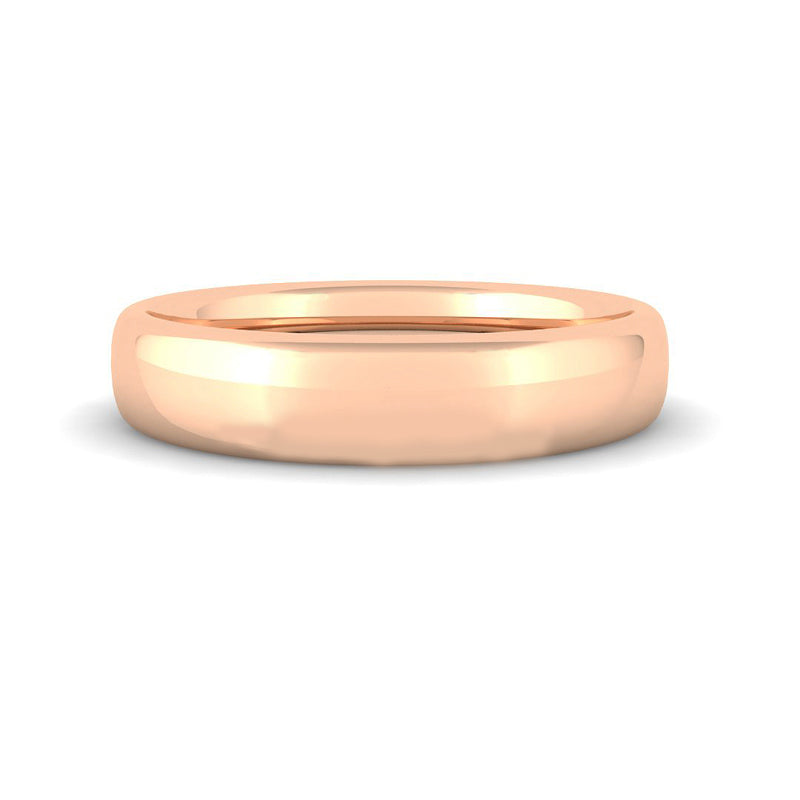 Classic Curved Wedding Band 4mm (Rose Gold)