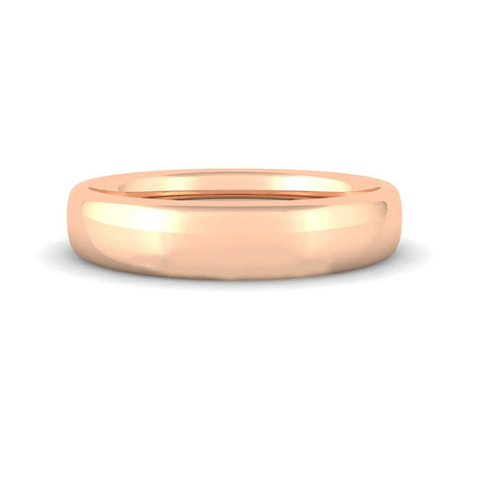 Classic Curved Wedding Band 4mm (Rose Gold)