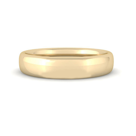 Classic Curved Wedding Band 4mm (Yellow Gold)