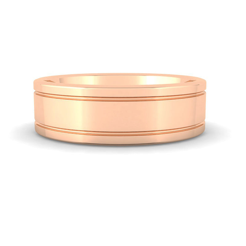Dual Line Wedding Band (Rose Gold)