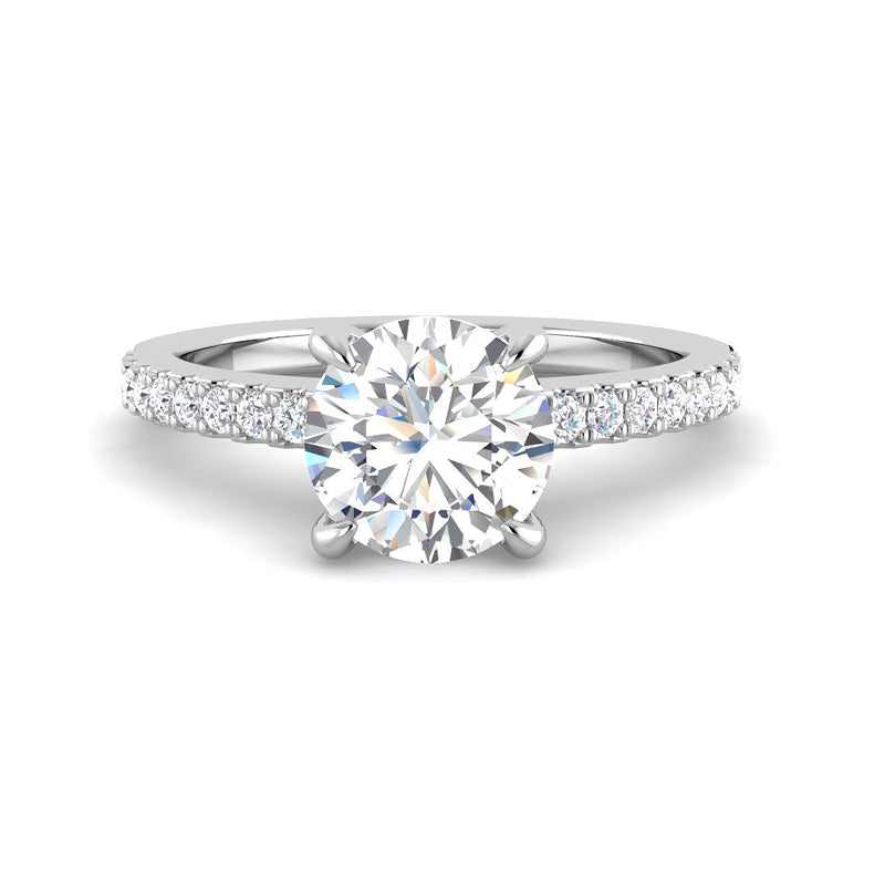 4-Prong Round Solitaire Diamond Band (White Gold)