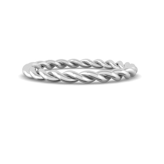 Twist Gold Band (White Gold)