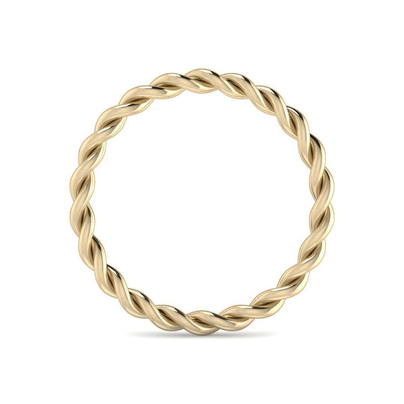 Twist Gold Band (Yellow Gold)