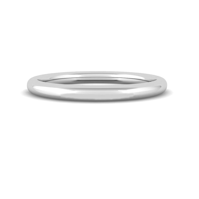 Classic Round Wedding Band 1.8mm (White Gold)