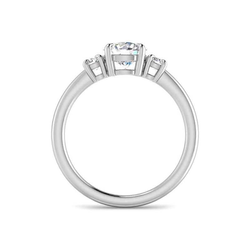 Round Trilogy Ring (White Gold)