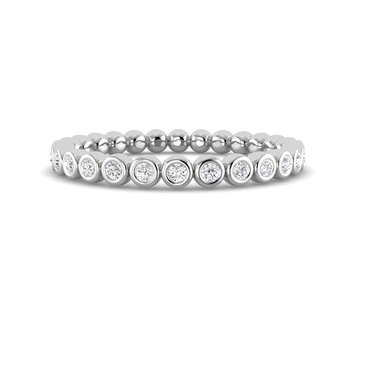 Diamond Caviar Eternity Band (White Gold)
