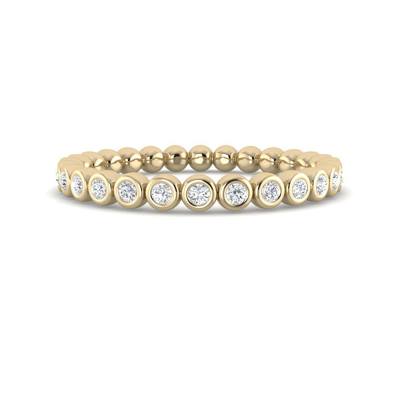Diamond Caviar Eternity Band (Yellow Gold)