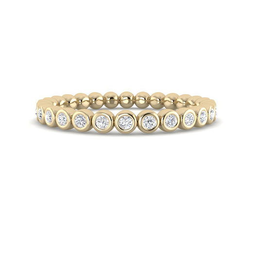 Diamond Caviar Eternity Band (Yellow Gold)