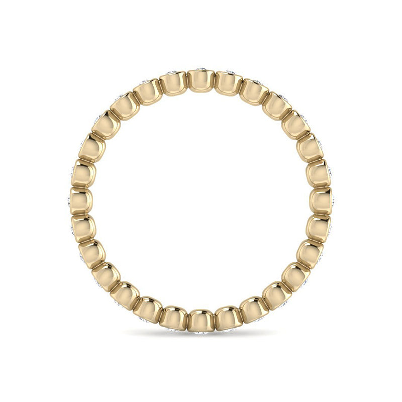 Diamond Caviar Eternity Band (Yellow Gold)