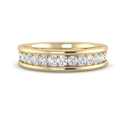 Channel Pavé Eternity Band (Yellow Gold)