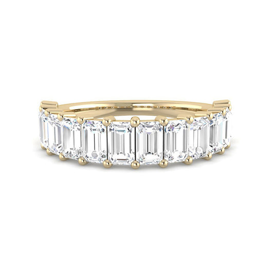 Emerald-Cut Half Eternity Band (Yellow Gold)