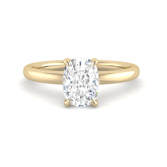 Cushion Solitaire Classic Basket Setting (Yellow Gold)