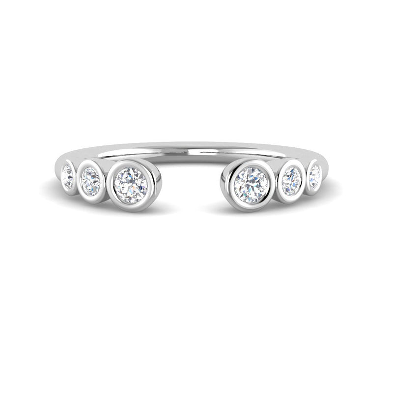 Open Bezel Diamond Band (White Gold)