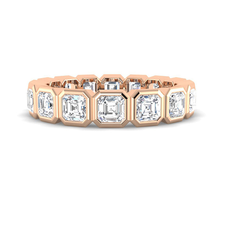 Asscher Bezel Eternity Band (Rose Gold)