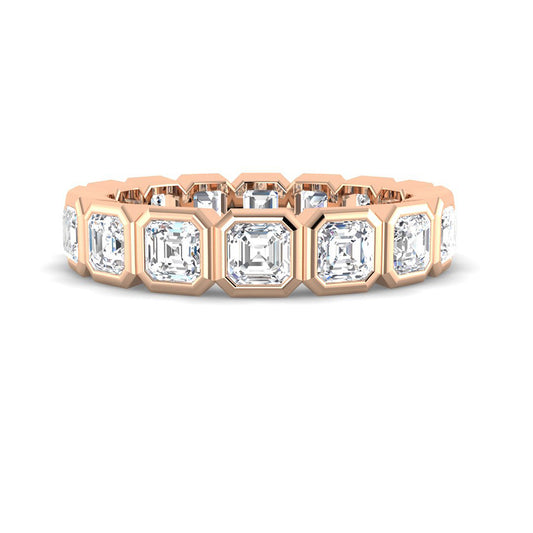 Asscher Bezel Eternity Band (Rose Gold)