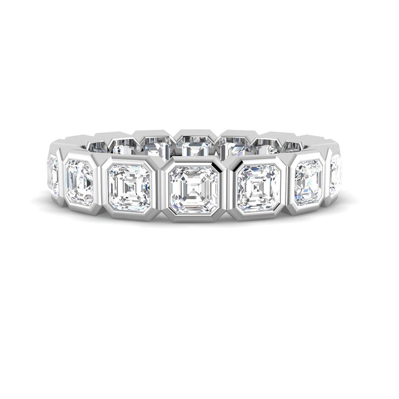 Asscher Bezel Eternity Band (White Gold)