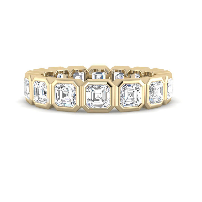 Asscher Bezel Eternity Band (Yellow Gold)