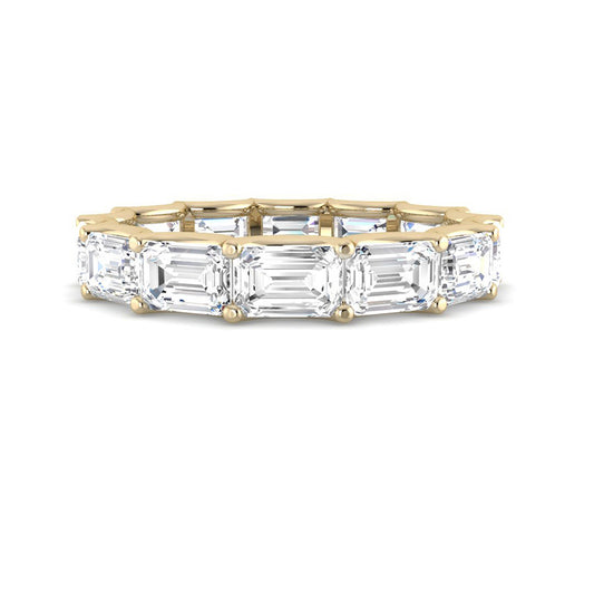 Emerald Eternity Band (Yellow Gold)