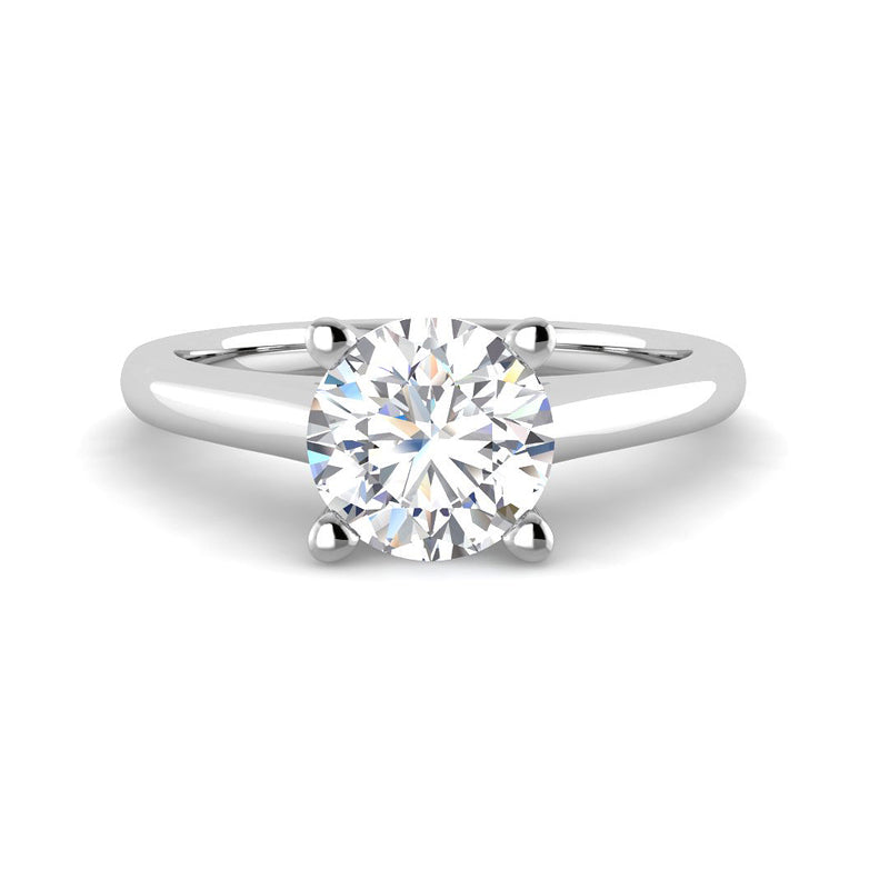 Round Solitaire Cathedral Setting (White Gold)