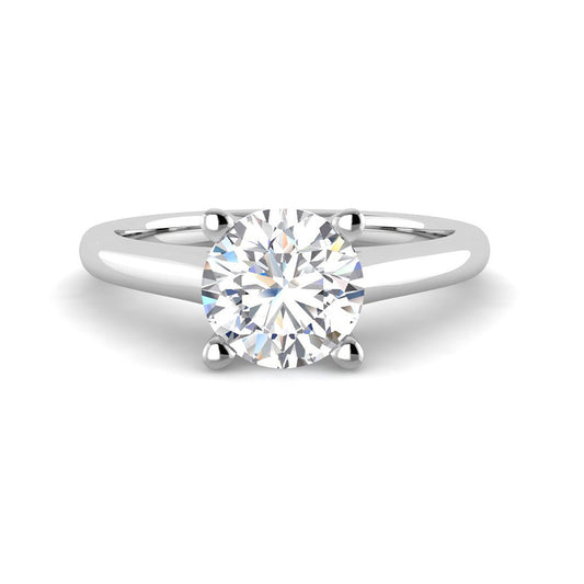 Round Solitaire Cathedral Setting (White Gold)