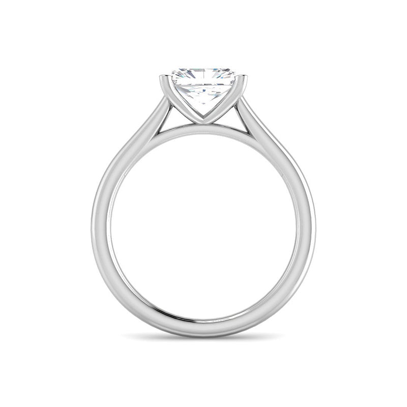 East-West Emerald Cut Cathedral (White Gold)