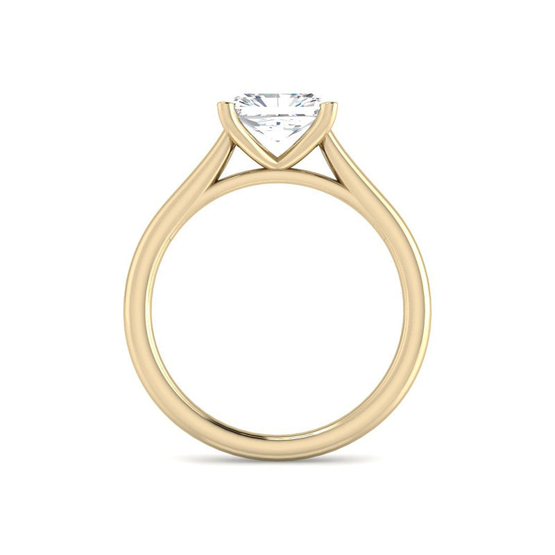 East-West Emerald Cut Cathedral (Yellow Gold)