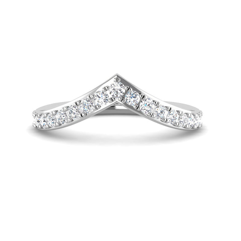 Peaked Diamond Wedding Band (White Gold)