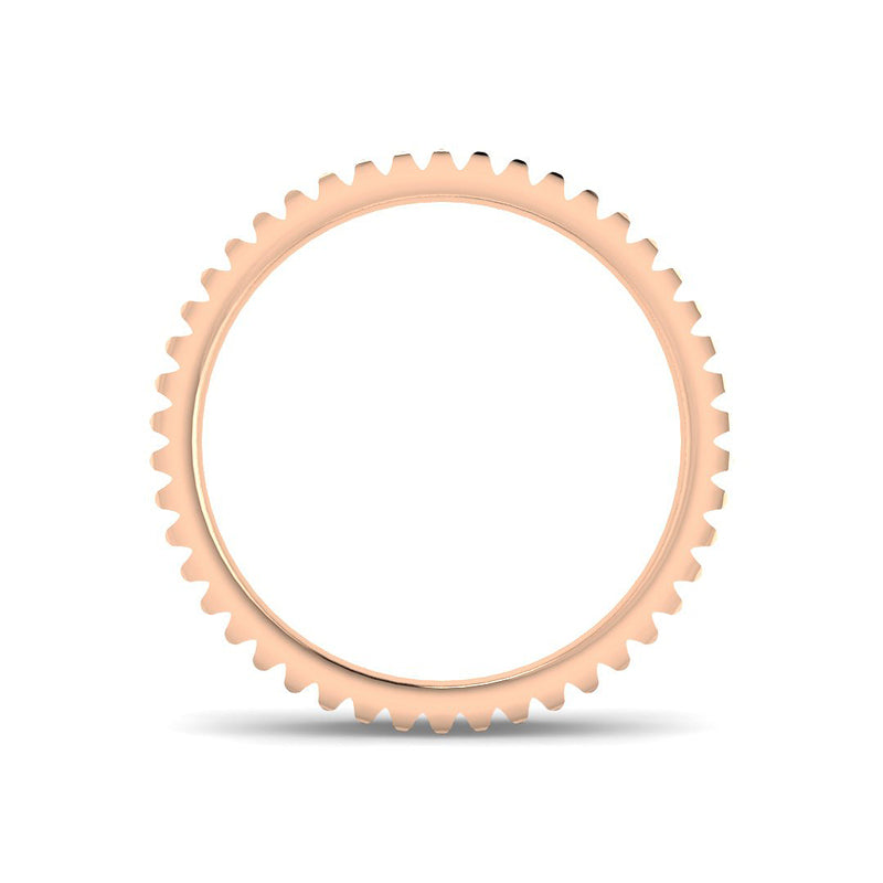 Ridged Gold Band (Rose Gold)