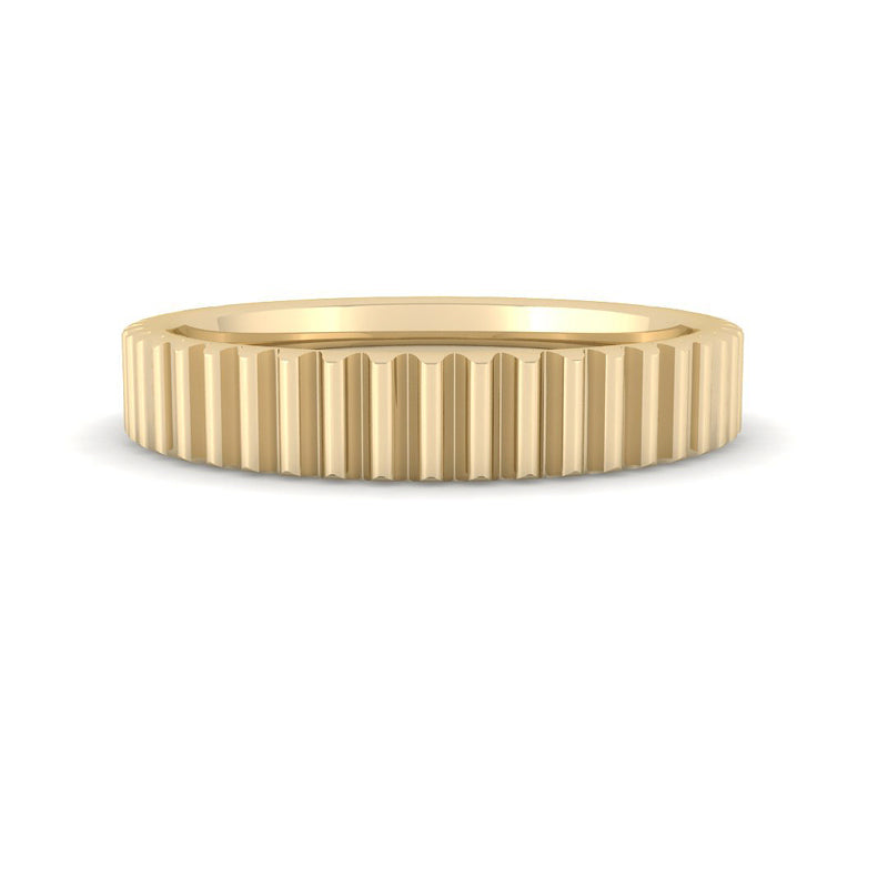 Ridged Gold Band (Yellow Gold)