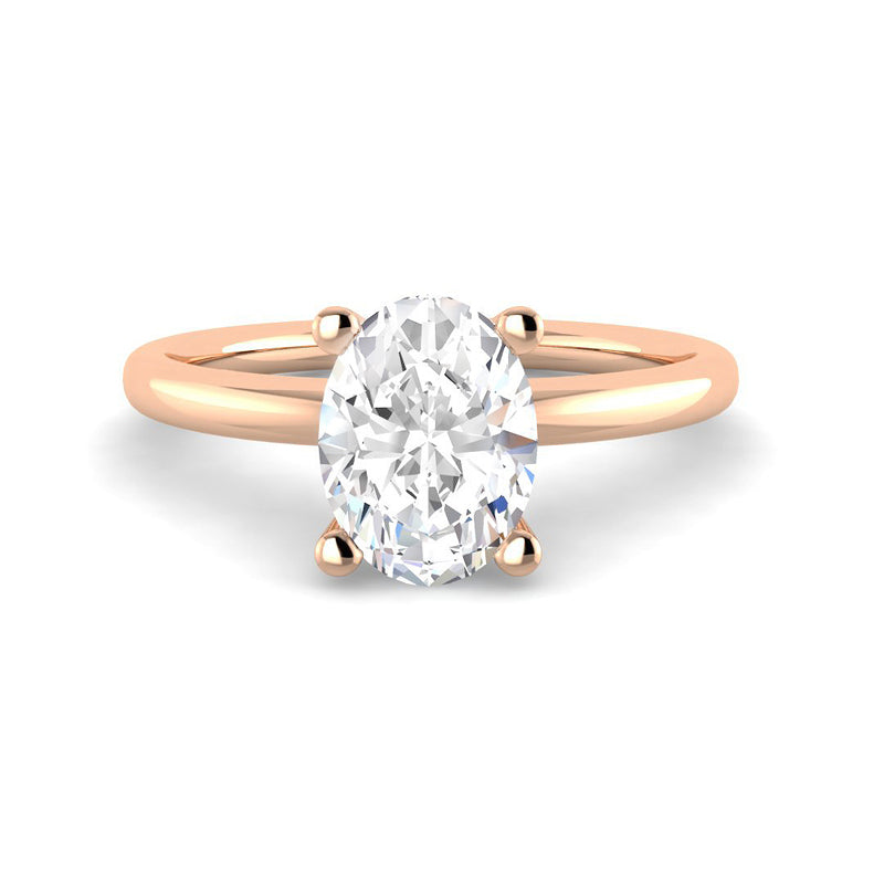 4-Prong Oval Solitaire (Rose Gold)