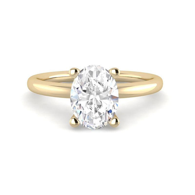 4-Prong Oval Solitaire (Yellow Gold)