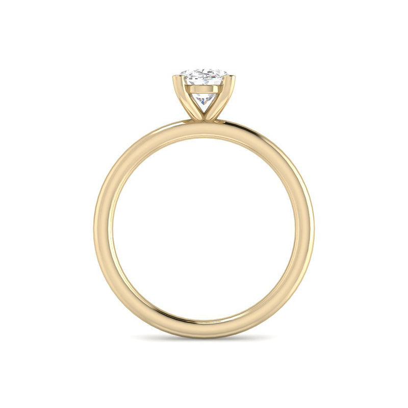 4-Prong Oval Solitaire (Yellow Gold)