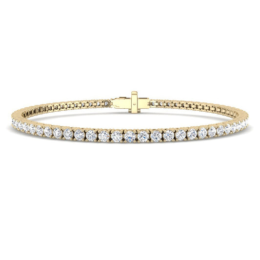 1.36 ct Tennis Bracelet w. Round Diamonds (Yellow Gold)