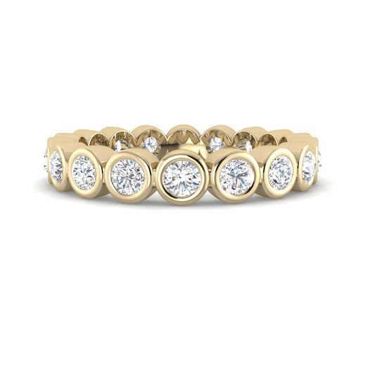 1 carat Bezel Eternity Band (Yellow gold)